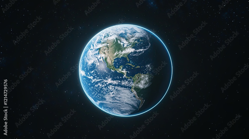 Fototapeta premium Exploring earth from space global view image