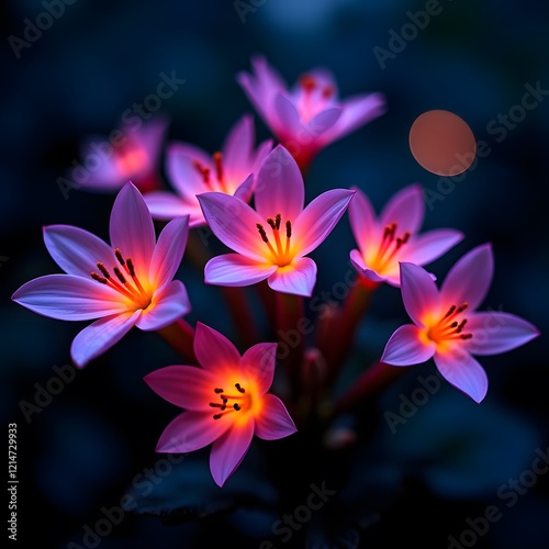 Glowing Floral Symphony A Radiant Perspective from the Studio