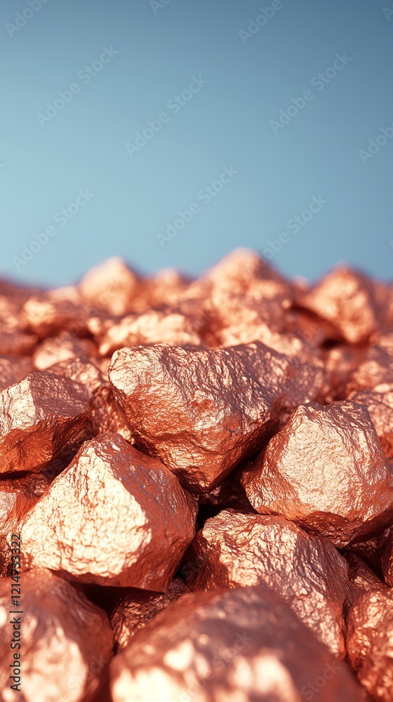 Rose gold nuggets, metallic texture Rose gold nuggets, metallic texture