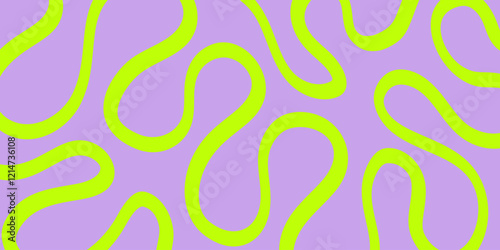 Cool Groovy Striped Texture. Abstract Geometric Lines Y2k Pattern. Brush Hand Drawn Background.