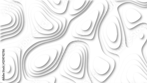 Abstract white papercut background 3d realistic design use for ads banner and advertising print design vector.  Abstract paper cut white background in illustration .