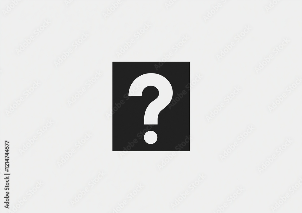 Simple question mark icon, black on a white background Simple question mark icon, black on a white background