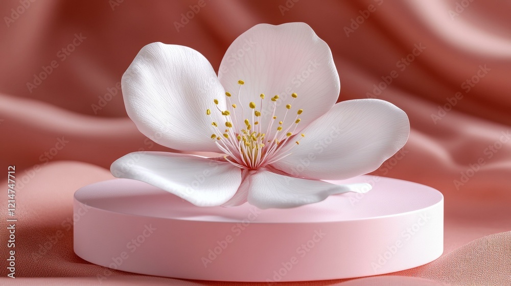 Delicate Pink Flower on a Soft Background Delicate Pink Flower on a Soft Background