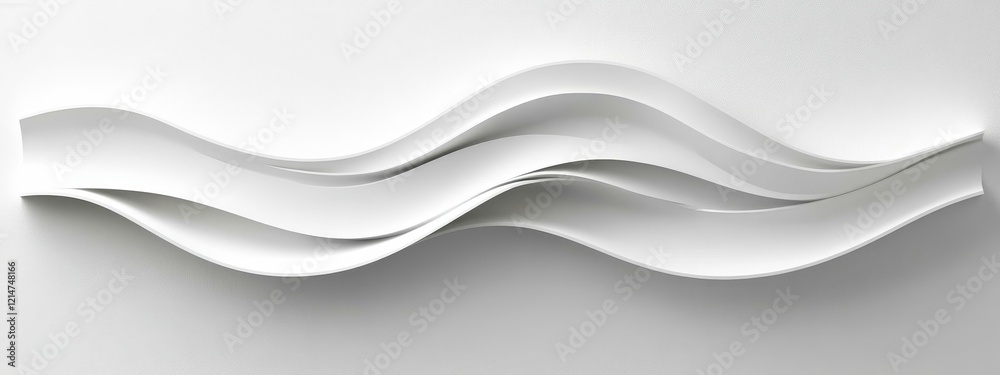 Obraz premium Abstract White Wave Forms Design