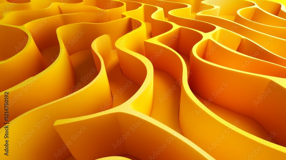 Obraz premium Abstract Geometric Pattern in Sunny Yellow