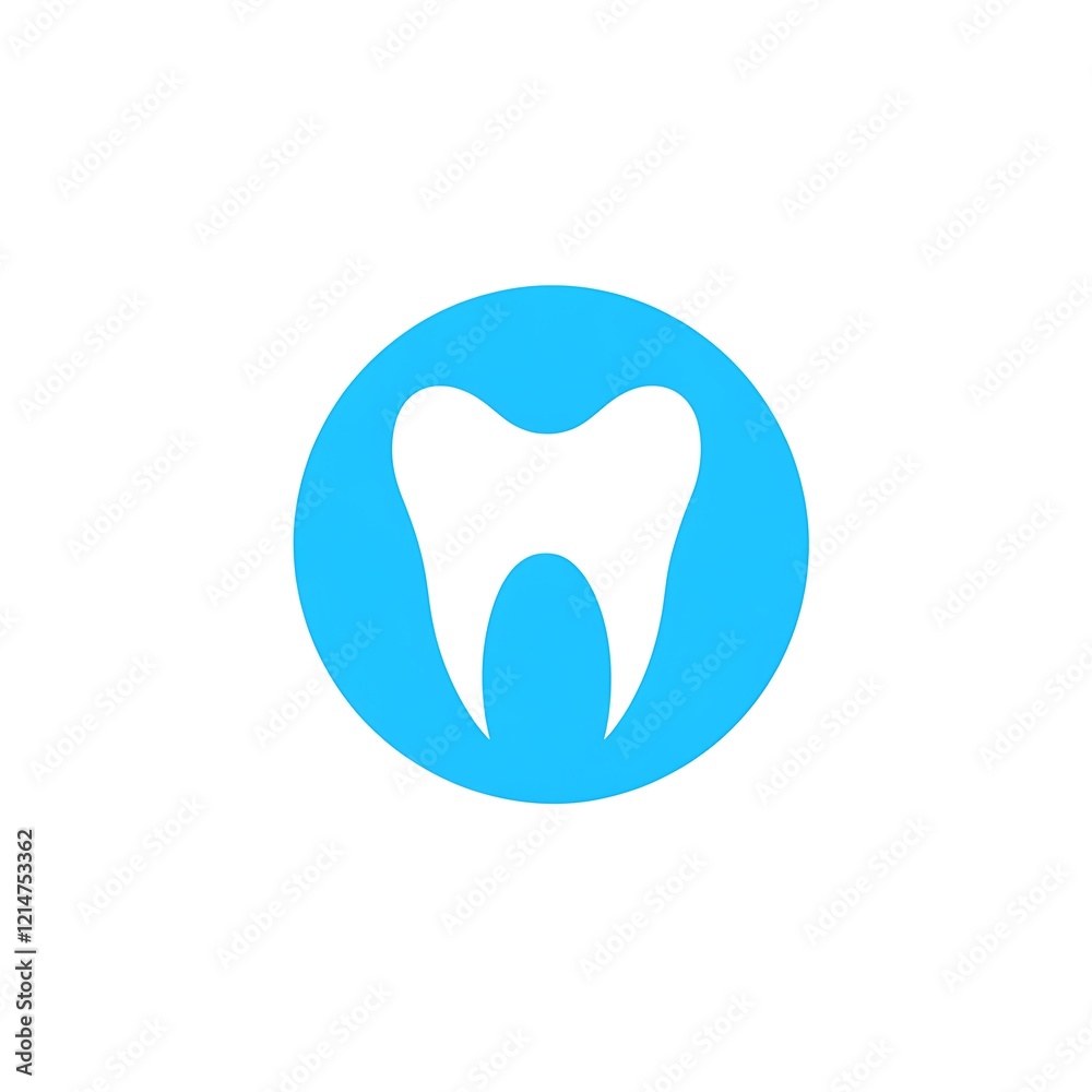 tooth icon on blue, Dental clinic health logo design tooth icon on blue, Dental clinic health logo design