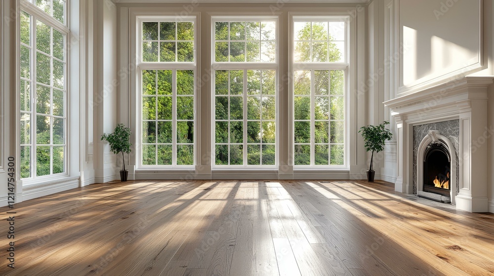Luxury Interior Design with Large Windows Luxury Interior Design with Large Windows