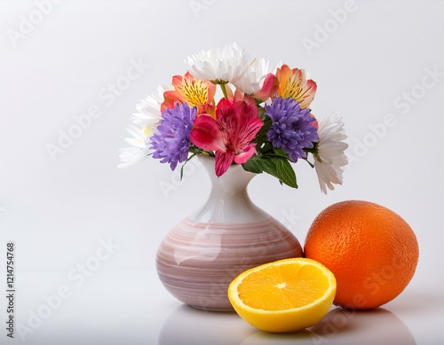 Obraz na płótnie flowers and citruses w salonie