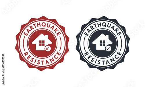 earthquake resistance logo template illustration