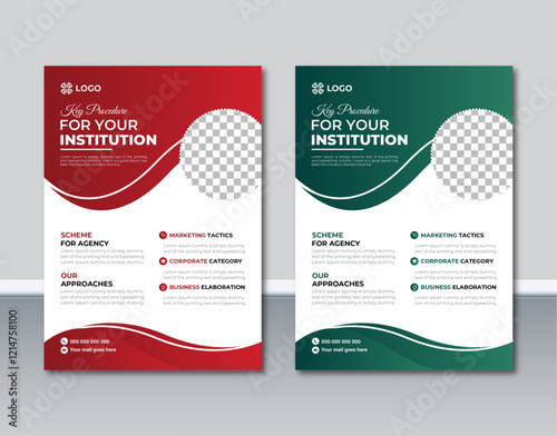Modern corporate business flyer template or poster design