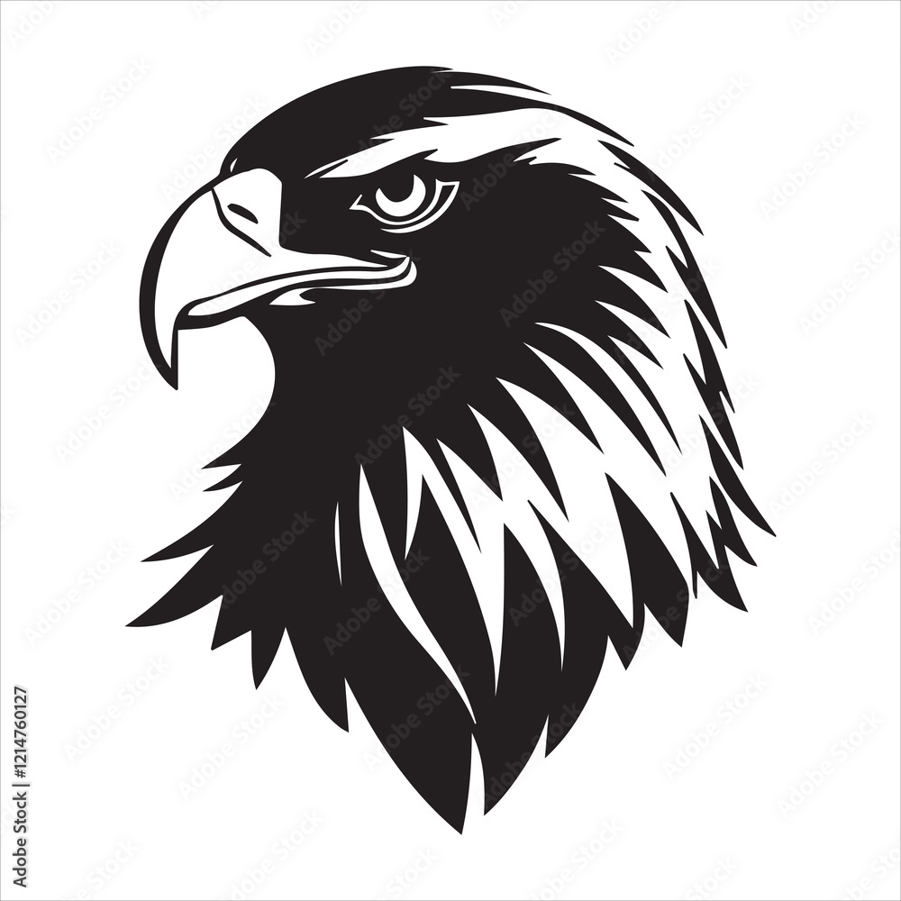 Obraz premium Powerful Eagle Head Silhouette Design