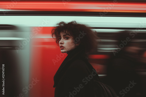 Woman in Motion: A Portrait in a Moving Train