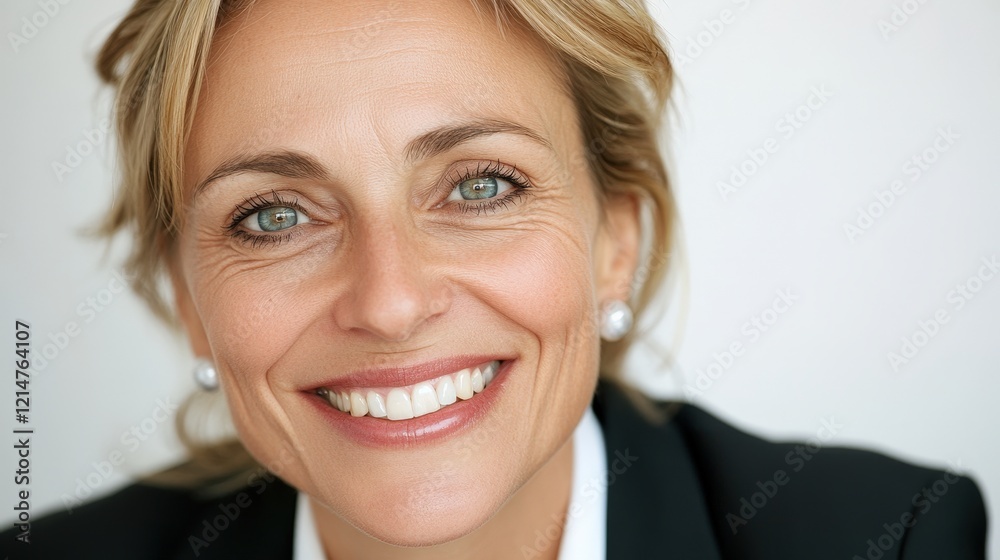 Professional Woman with Bright Smile and Elegant Appearance Professional Woman with Bright Smile and Elegant Appearance