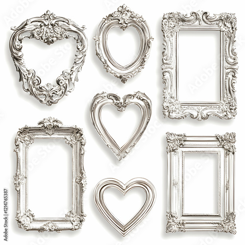 Elegant Silver Ornate Frames Collection photo