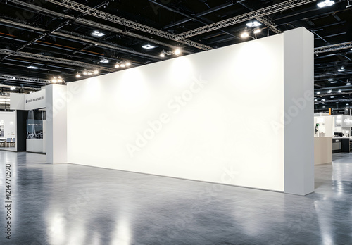 Blank Exhibition Wall in Modern Convention Center photo