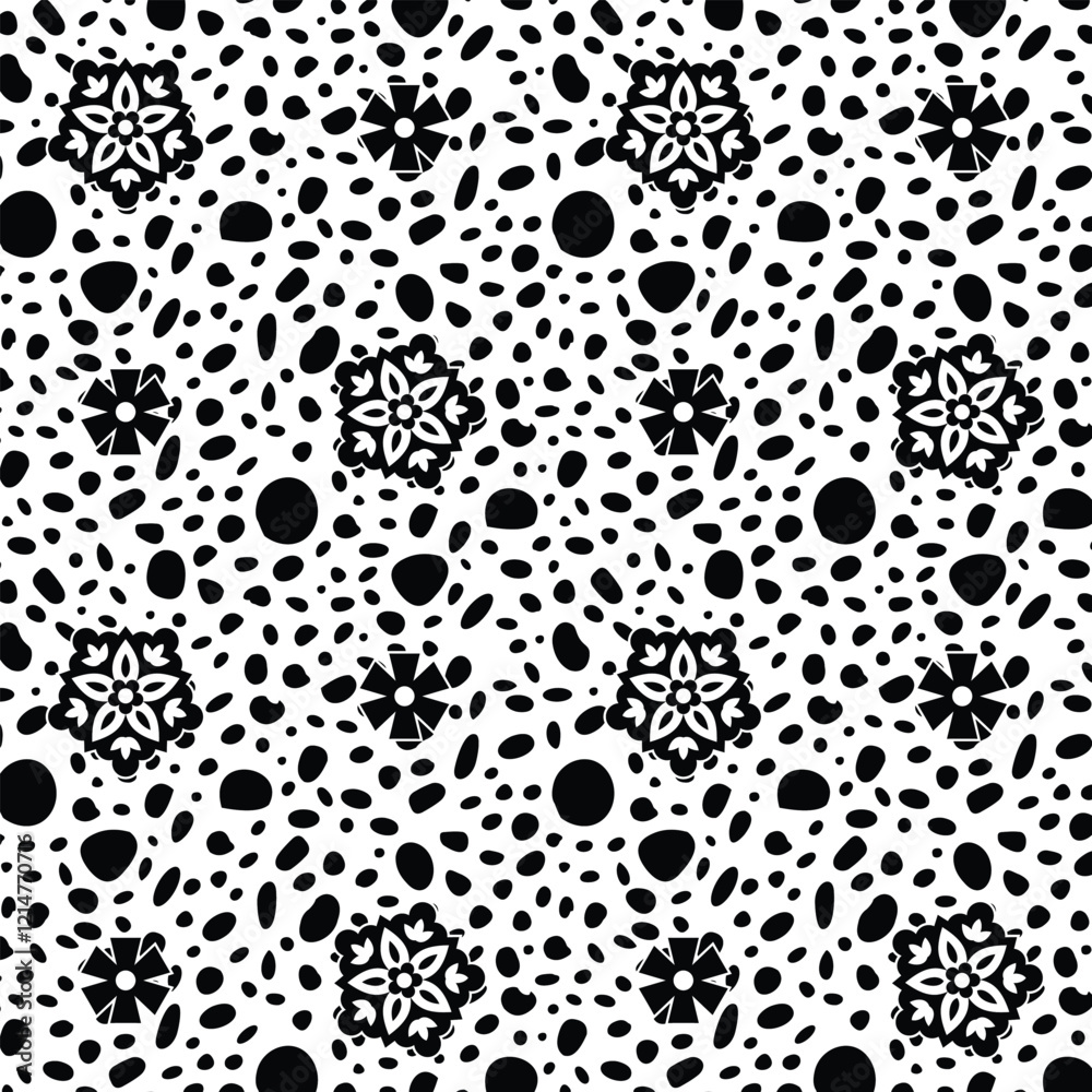 Flower and batik Design pattern Use For Fabric print, background, wallpaper. Flower and batik Design pattern Use For Fabric print, background, wallpaper.