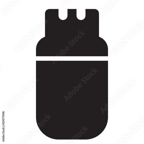 Compact flash drive solid icon