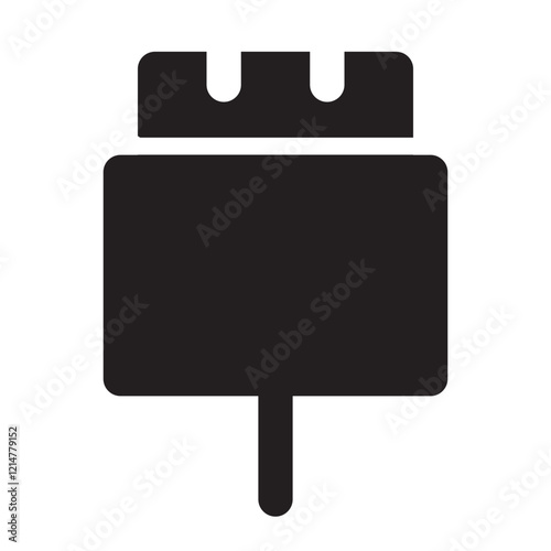 Classic USB-A connector solid icon