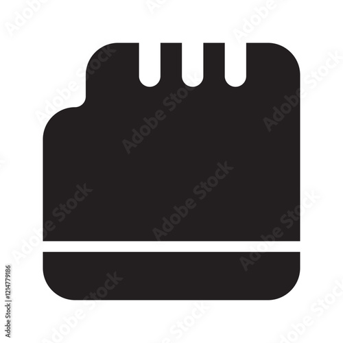Minimalist SD card solid icon