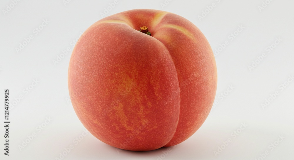 Fresh Ripe Peach Fruit Studio Shot Healthy Food Fresh Ripe Peach Fruit Studio Shot Healthy Food