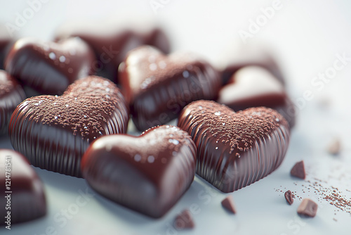 image of heart-shaped chocolates on a white background