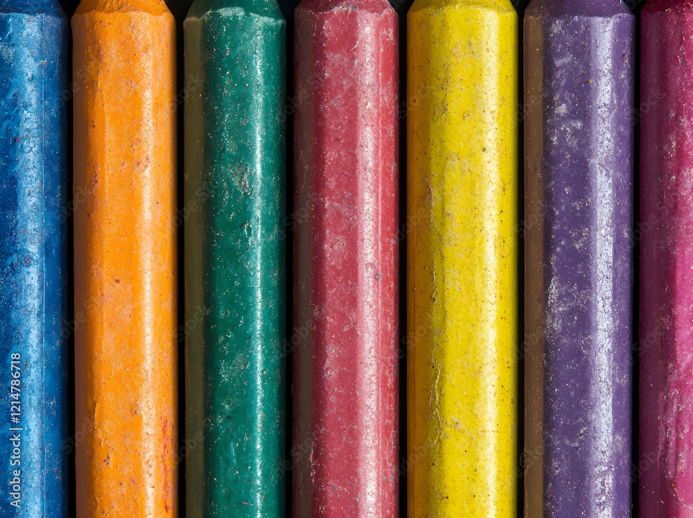 Vibrant Crayons Close-Up: A Colorful Spectrum of Childhood Memories Vibrant Crayons Close-Up: A Colorful Spectrum of Childhood Memories