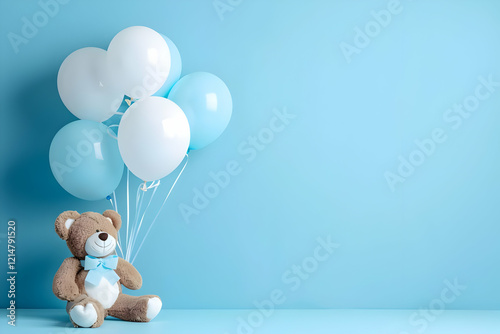 Teddy Bear Sitting with Bal...