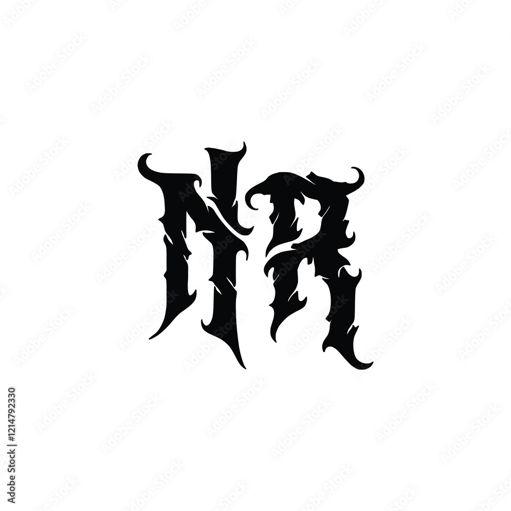 NR monogram logo design letter text name symbol monochrome logotype alphabet character simple logo NR monogram logo design letter text name symbol monochrome logotype alphabet character simple logo