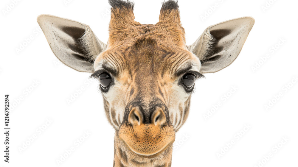 Fototapeta premium giraffe isolated on white