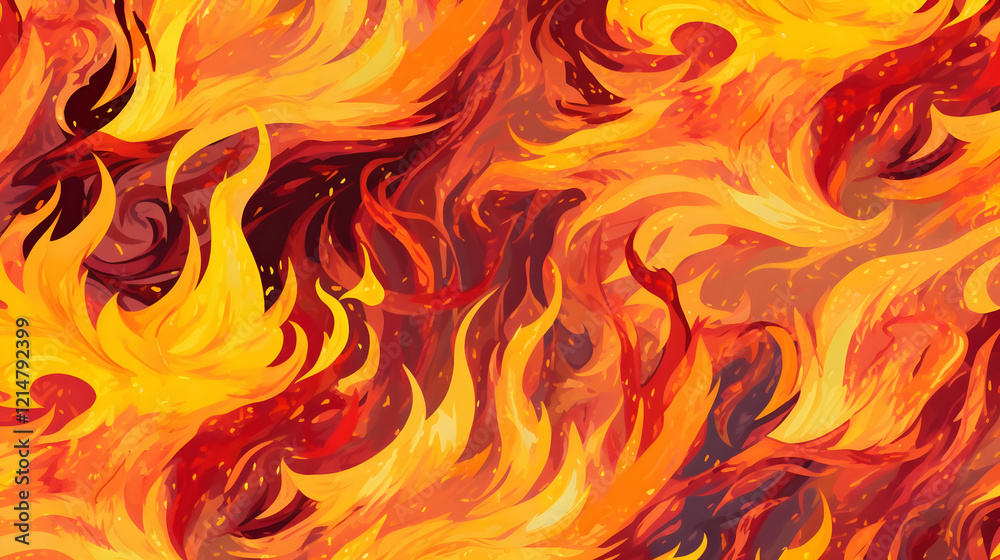 Abstract Fire Background Creates Dynamic Visuals with Intense Orange and Red Hues, Blazing Texture. Abstract Fire Background Creates Dynamic Visuals with Intense Orange and Red Hues, Blazing Texture.