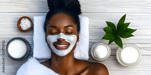 Woman enjoys a relaxing fac...