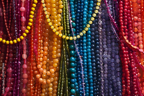 Colorful Bead Strands Form ...