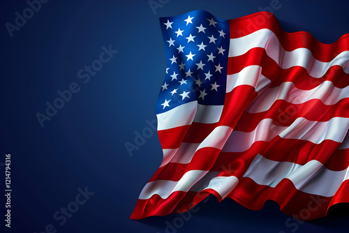 Waving National Flag with B...