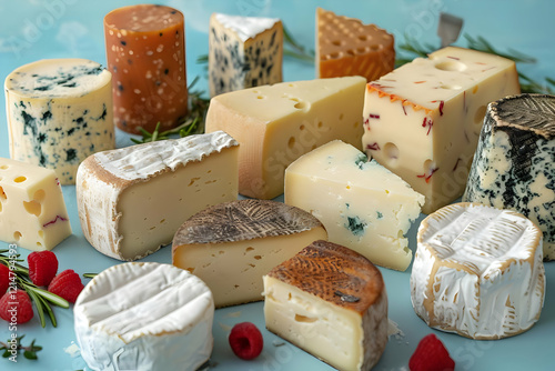 Variety of Cheeses Displaye...