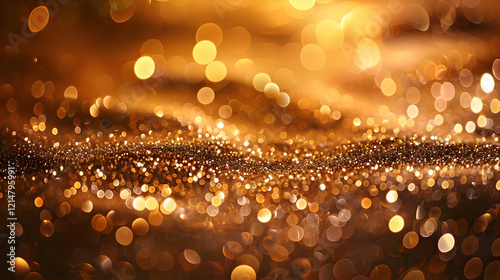 Golden Glitter Background S...