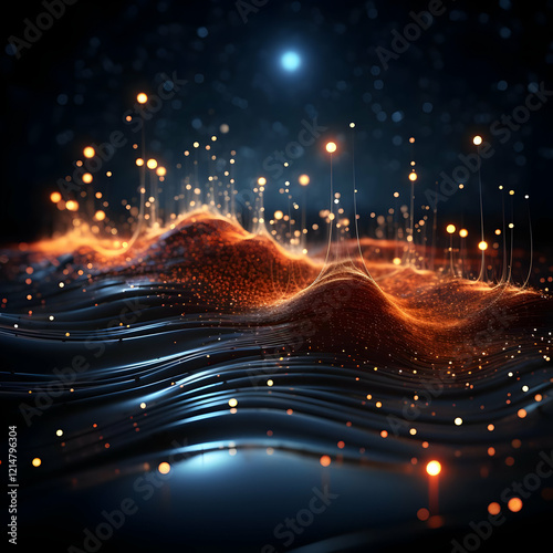 Abstract 3D Render of Glowi...