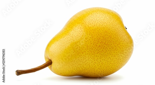 Ripe Yellow Pear Juicy Fruit Healthy Eating Isolated