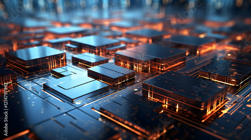 3D Render of Futuristic Cir...