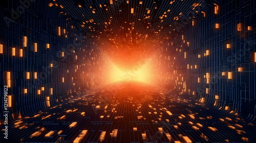 3D Abstract Background with...