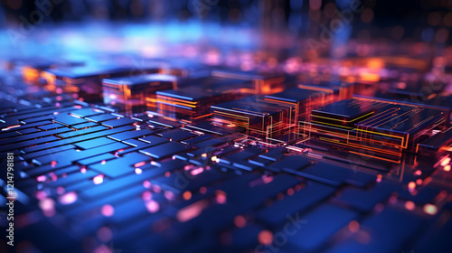 3D Abstract Background with...