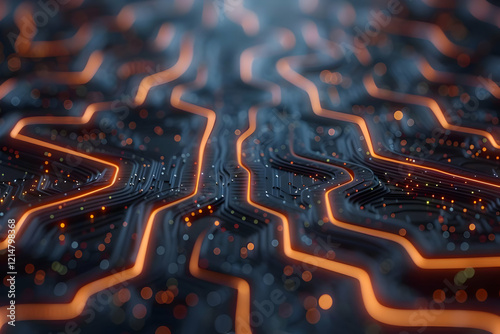 3D Rendered Circuit Board S...