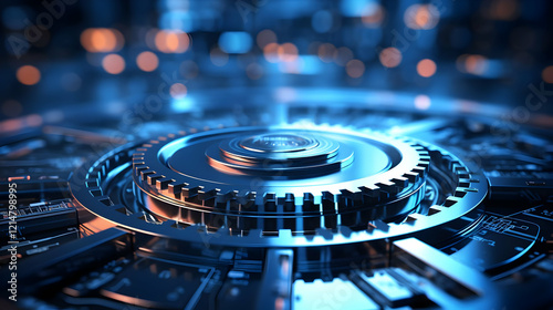 Rotating Gear Engaging with...