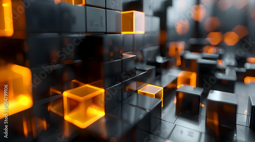 3D Abstract Background with...