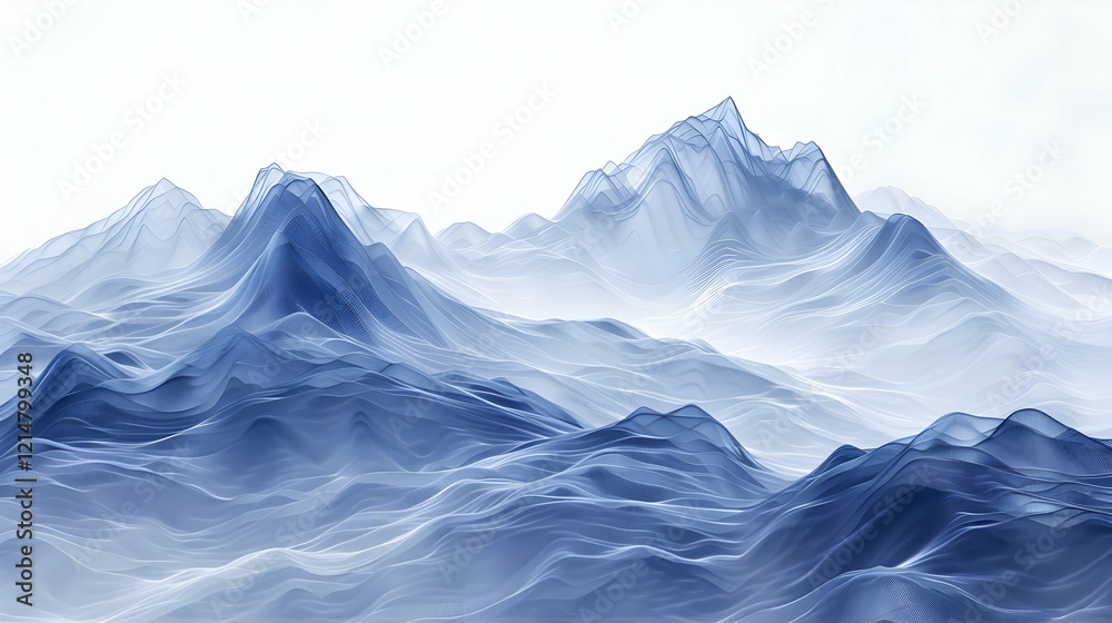 Abstract Blue Mountain Range Creates a Serene and Dreamlike Landscape Background Abstract Blue Mountain Range Creates a Serene and Dreamlike Landscape Background