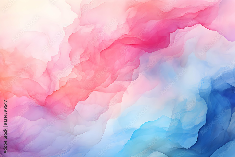 Fototapeta premium Abstract Background Flows with Pink and Blue Pastel Colors Blending Seamlessly and Gently