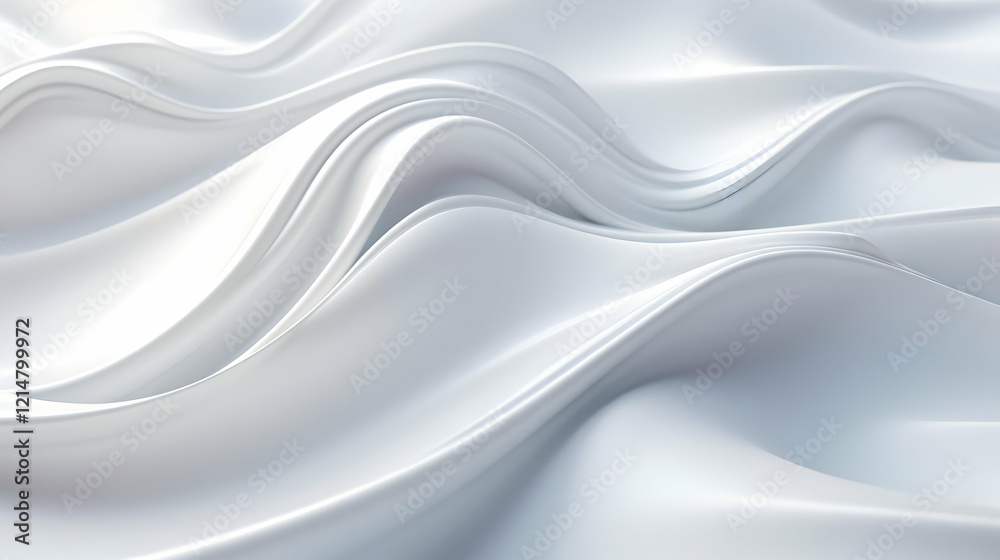 Obraz premium Abstract White Flowing Cloth Creates a Soft and Elegant Background for Design Projects