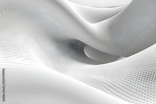 Abstract White Wavy Structu...
