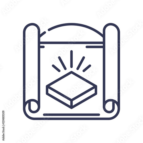 Blueprint with a highlighted foundation block, symbolizing strong beginnings.