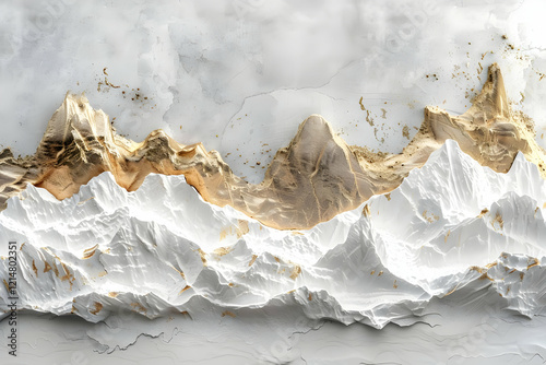 3D Abstract Mountain Range ...