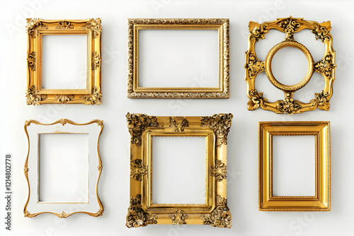 Six Ornate Gold Picture Fra...